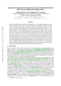 Improving Commonsense Question Answering by Graph-based Iterative
  Retrieval over Multiple Knowledge Sources