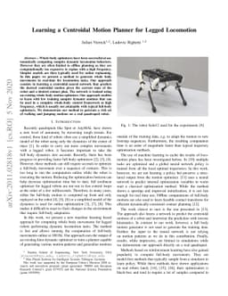 Learning a Centroidal Motion Planner for Legged Locomotion