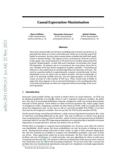 Causal Expectation-Maximisation