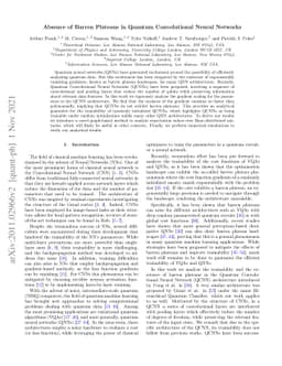 Absence of Barren Plateaus in Quantum Convolutional Neural Networks