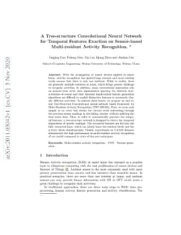 A Tree-structure Convolutional Neural Network for Temporal Features
  Exaction on Sensor-based Multi-resident Activity Recognition