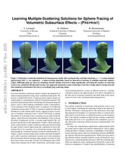 Learning Multiple-Scattering Solutions for Sphere-Tracing of Volumetric
  Subsurface Effects