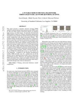 A Tunable Robust Pruning Framework Through Dynamic Network Rewiring of
  DNNs