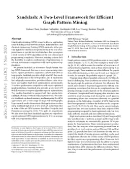 Sandslash: A Two-Level Framework for Efficient Graph Pattern Mining