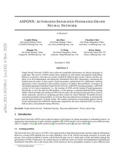 ASFGNN: Automated Separated-Federated Graph Neural Network