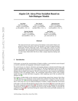 Alquist 2.0: Alexa Prize Socialbot Based on Sub-Dialogue Models