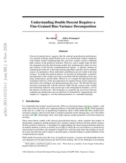 Understanding Double Descent Requires a Fine-Grained Bias-Variance
  Decomposition