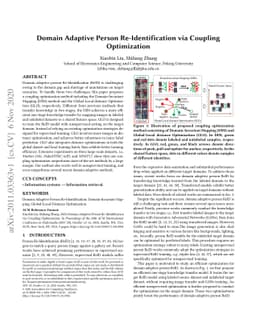Domain Adaptive Person Re-Identification via Coupling Optimization