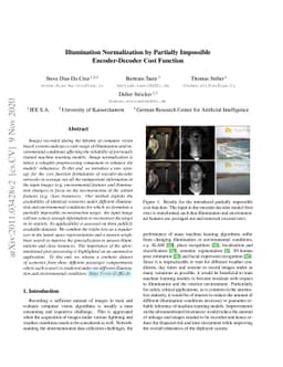 Illumination Normalization by Partially Impossible Encoder-Decoder Cost
  Function
