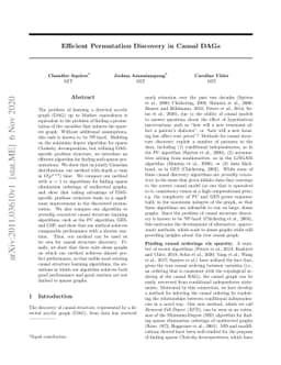 Efficient Permutation Discovery in Causal DAGs