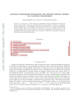 Maximum likelihood estimation for tensor normal models via castling
  transforms