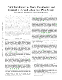 Point Transformer for Shape Classification and Retrieval of 3D and ALS
  Roof PointClouds