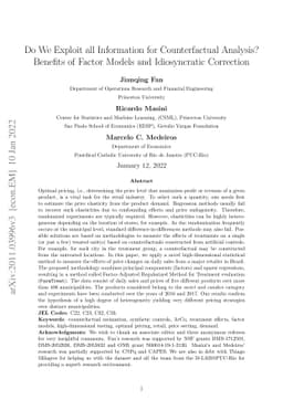 Do We Exploit all Information for Counterfactual Analysis? Benefits of
  Factor Models and Idiosyncratic Correction