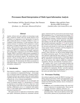 Provenance-Based Interpretation of Multi-Agent Information Analysis
