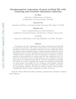 Semiparametric regression of mean residual life with censoring and
  covariate dimension reduction