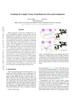 Localising In Complex Scenes Using Balanced Adversarial Adaptation