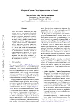 Chapter Captor: Text Segmentation in Novels