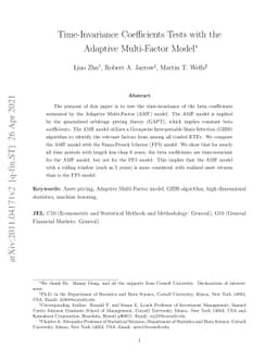 Time-Invariance Coefficients Tests with the Adaptive Multi-Factor Model