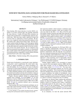 Efficient Training Data Generation for Phase-Based DOA Estimation