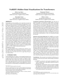 VisBERT: Hidden-State Visualizations for Transformers