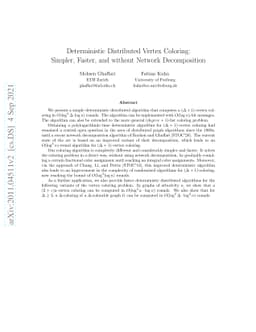 Deterministic Distributed Vertex Coloring: Simpler, Faster, and without
  Network Decomposition