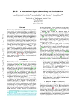 FRILL: A Non-Semantic Speech Embedding for Mobile Devices