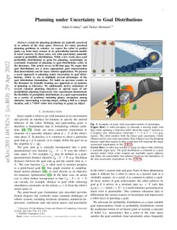 Planning under Uncertainty to Goal Distributions