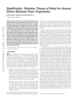 StylePredict: Machine Theory of Mind for Human Driver Behavior From
  Trajectories