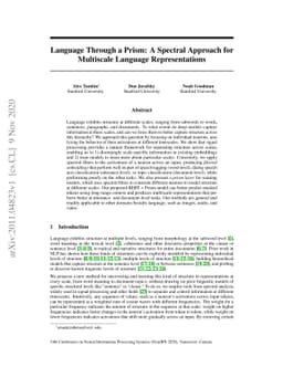 Language Through a Prism: A Spectral Approach for Multiscale Language
  Representations
