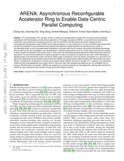 ARENA: Asynchronous Reconfigurable Accelerator Ring to Enable
  Data-Centric Parallel Computing