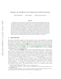 Margins are Insufficient for Explaining Gradient Boosting