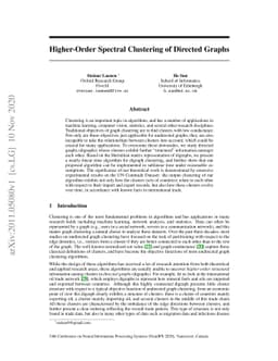 Higher-Order Spectral Clustering of Directed Graphs