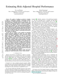 Estimating Risk-Adjusted Hospital Performance