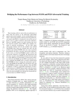 Bridging the Performance Gap between FGSM and PGD Adversarial Training