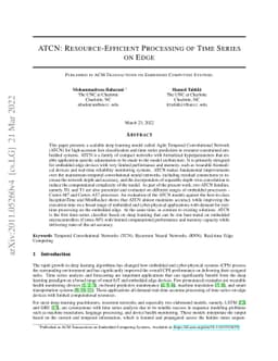 ATCN: Resource-Efficient Processing of Time Series on Edge