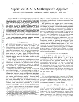 Supervised PCA: A Multiobjective Approach