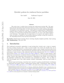 Dirichlet policies for reinforced factor portfolios