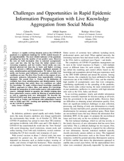 Challenges and Opportunities in Rapid Epidemic Information Propagation
  with Live Knowledge Aggregation from Social Media