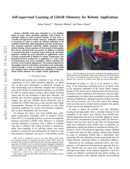 Self-supervised Learning of LiDAR Odometry for Robotic Applications