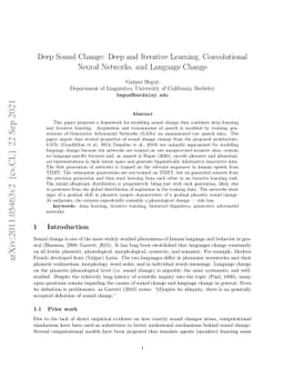 Deep Sound Change: Deep and Iterative Learning, Convolutional Neural
  Networks, and Language Change