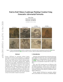 End-to-End Chinese Landscape Painting Creation Using Generative
  Adversarial Networks
