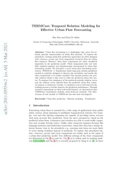 TERMCast: Temporal Relation Modeling for Effective Urban Flow
  Forecasting