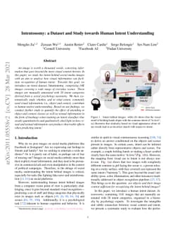 Intentonomy: a Dataset and Study towards Human Intent Understanding