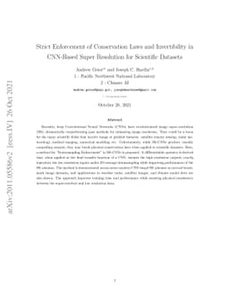 Strict Enforcement of Conservation Laws and Invertibility in CNN-Based
  Super Resolution for Scientific Datasets