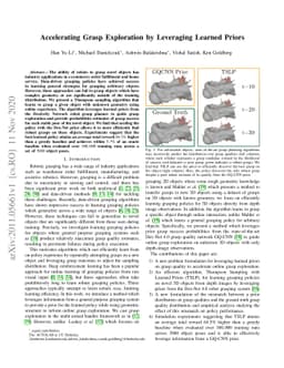 Accelerating Grasp Exploration by Leveraging Learned Priors