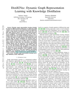 Distill2Vec: Dynamic Graph Representation Learning with Knowledge
  Distillation