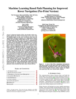 Machine Learning Based Path Planning for Improved Rover Navigation
  (Pre-Print Version)