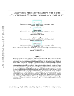 Discovering alignment relations with Graph Convolutional Networks: a
  biomedical case study