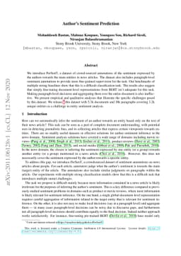 Author's Sentiment Prediction