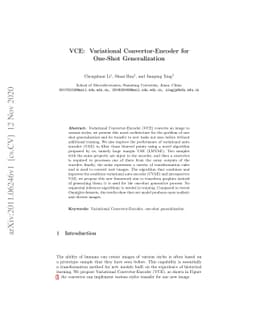VCE: Variational Convertor-Encoder for One-Shot Generalization